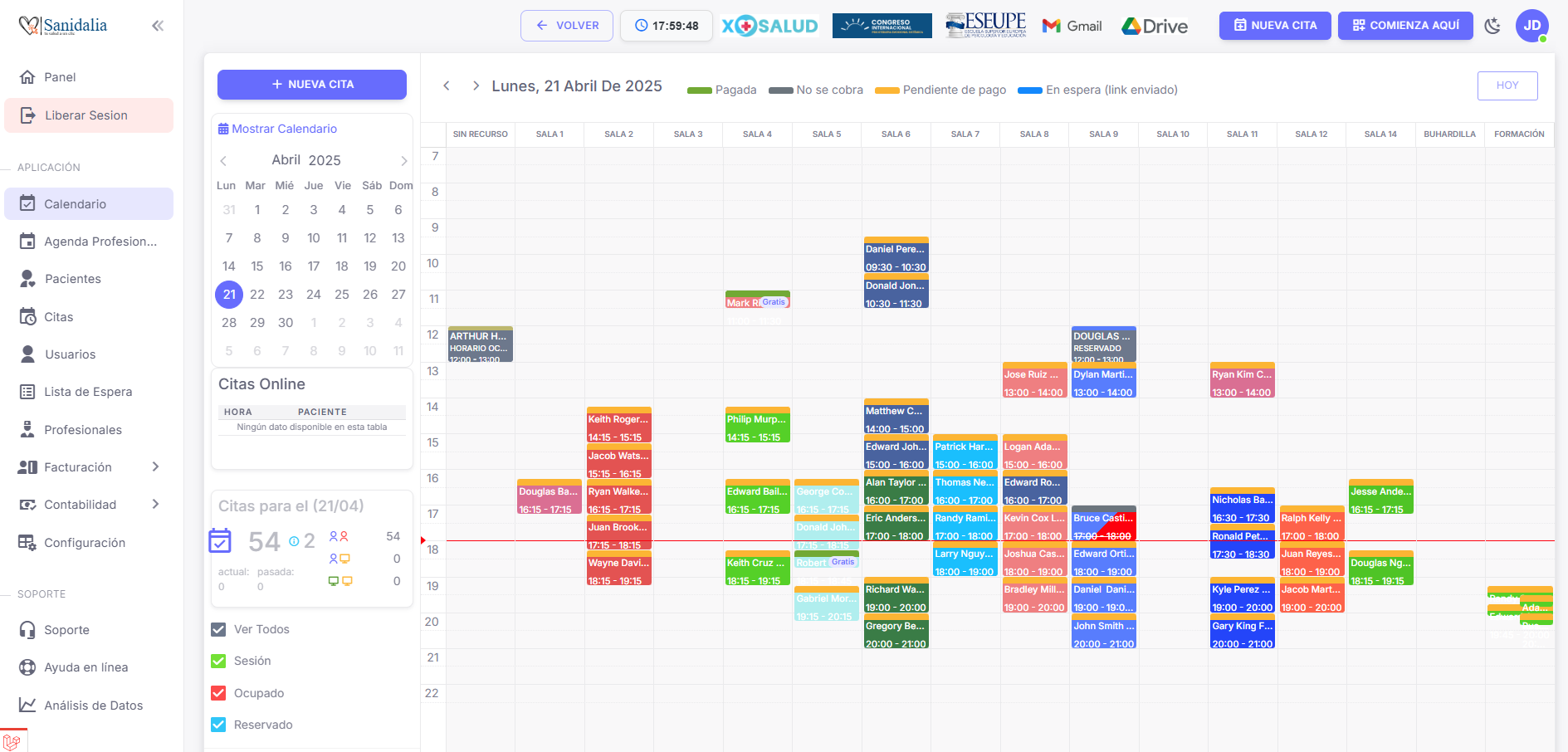 Gestión Coworking Psicología