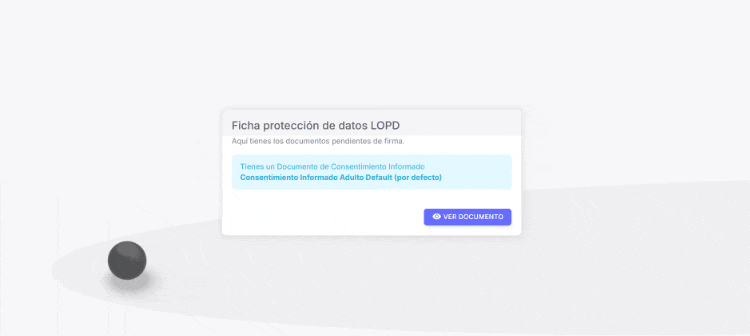 Pantalla de firma digital del tutor