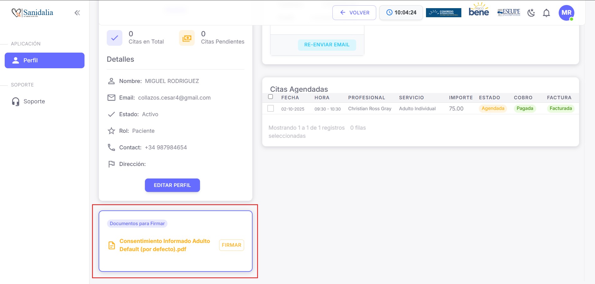 Documentos para firmar