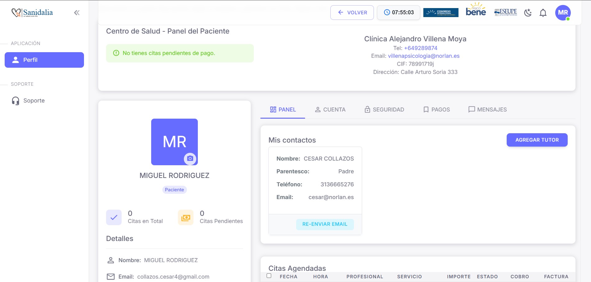 Acceso al portal del paciente