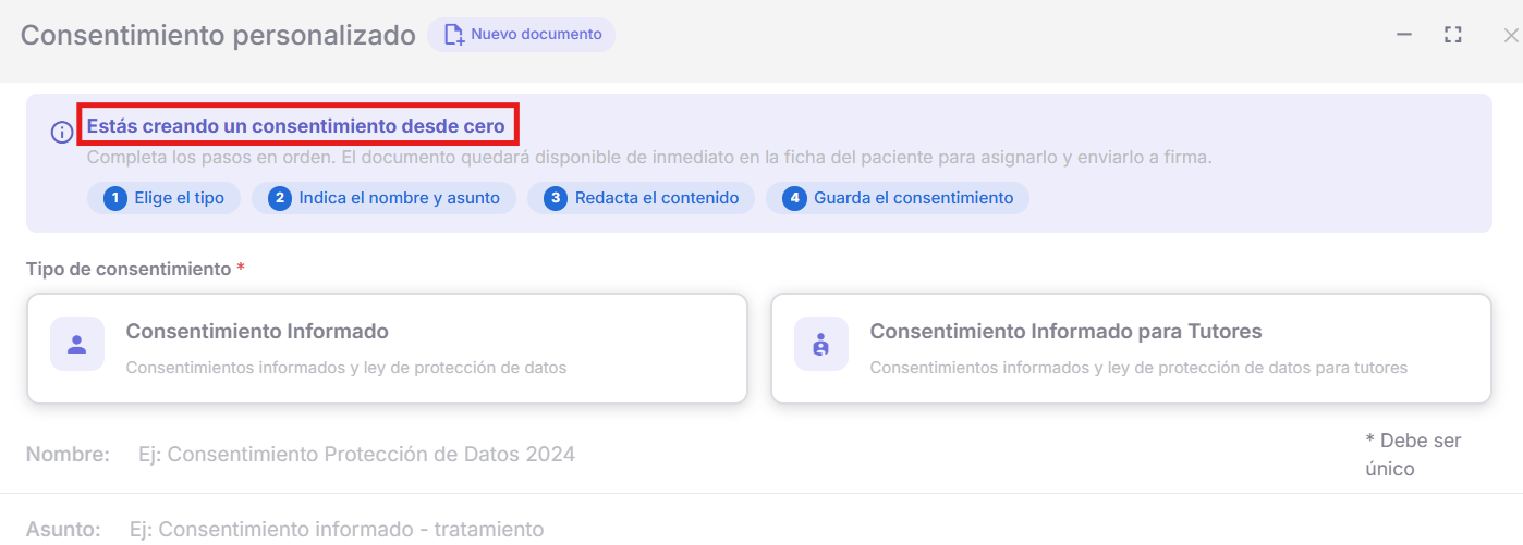 Crear consentimiento en el Centro de Mensajes2