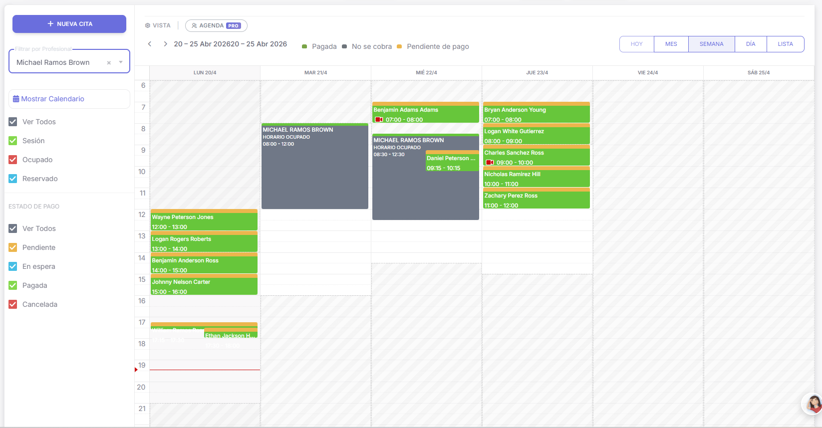 Agenda por Disponibilidad