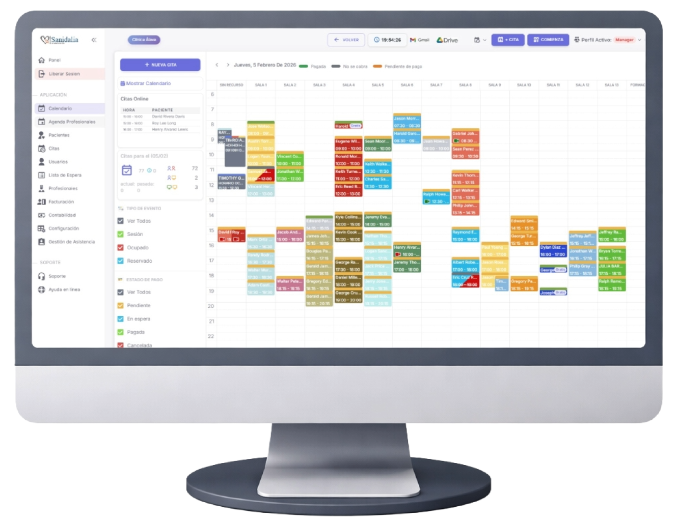 Sanidalia Software Interface