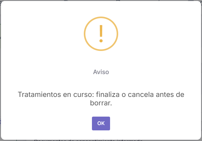 Aviso de Tratamiento en Curso