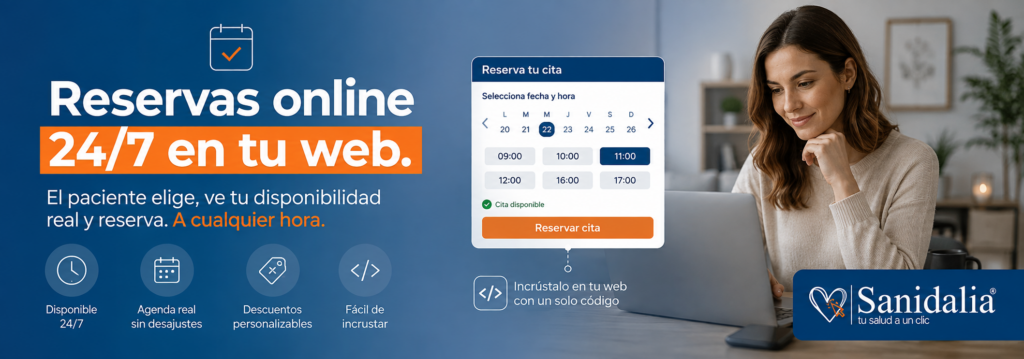 reservas online Sanidalia a un clic